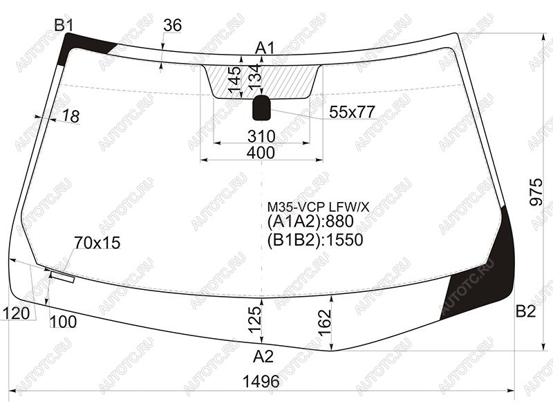 6 249 р. Стекло лобовое Infiniti M35 04-10 / M45 07-10 XYG M35-VCP LFW/X, m35vcplfwx XYG M35-VCP LFW/X  с доставкой в г. Воронеж