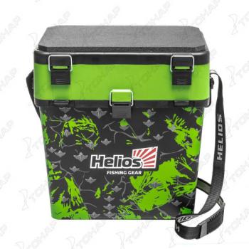 Ящик рыболовный зимний HELIOS SHARK, 19 л, салатовый  hs-ib-19-shg