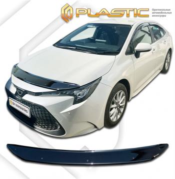 1 899 р. Дефлектор капота (рынок Японии) CA-Plastic  Toyota Corolla  E210 (2018-2022) седан дорестайлинг (серия Classic черный)  с доставкой в г. Воронеж. Увеличить фотографию 2