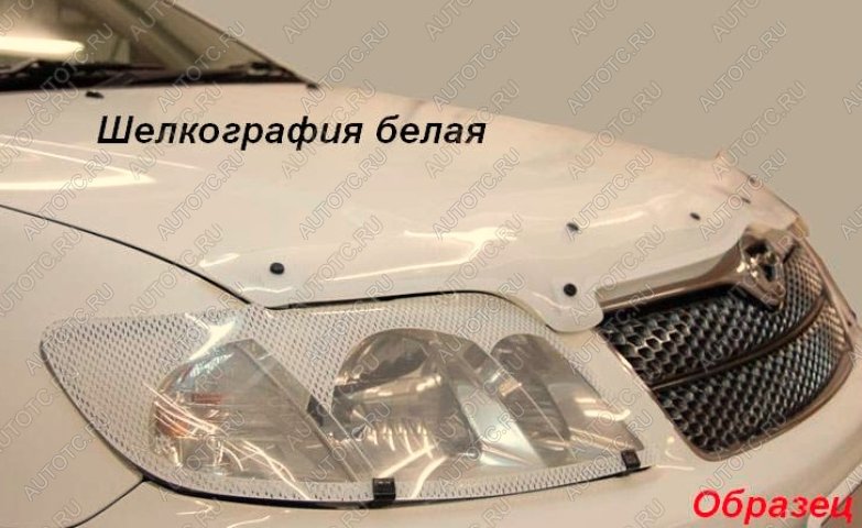 2 199 р. Защита фар CA-Plastic  Land Rover Freelander  L359 (2006-2012) дорестайлинг, 1-ый рестайлинг (серия Шелкография белая)  с доставкой в г. Воронеж