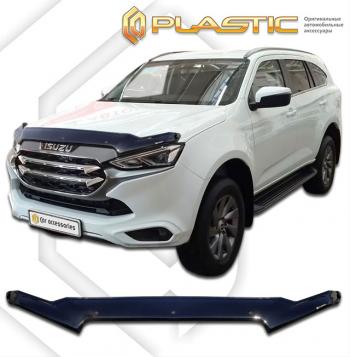2 899 р. Дефлектор капота CA-Plastiс exclusive Isuzu mu-X TF (2021-2023) (серия Classic черный, Без надписи )  с доставкой в г. Воронеж. Увеличить фотографию 2