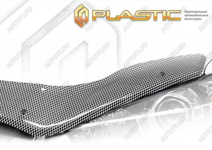 3 399 р. Дефлектор капота (рынок РФ) CA-Plastic exclusive  Changan Hunter Plus (2022-2025) пикап (Шелкография карбон серебро)  с доставкой в г. Воронеж