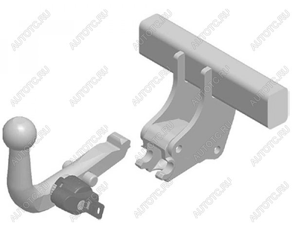22 699 р. Фаркоп (подходит для Pick-up, (D22), tubular bumper)) Auto-Hak Nissan NP300 (2008-2013) (стальной, шар А40H (AK4, W6, BMA))  с доставкой в г. Воронеж