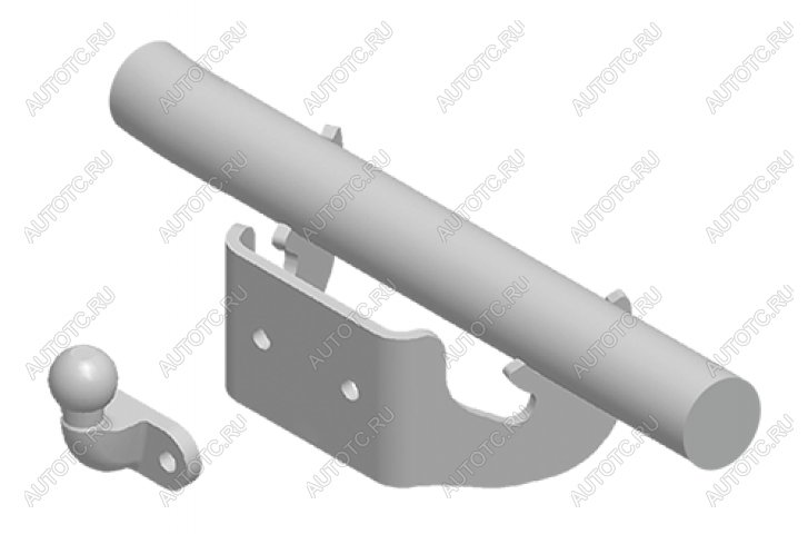 11 299 р. Фаркоп (фланцевое крепление шара) AvtoS  ГАЗ ГАЗель Next  A31,A32, C45, C46 (2016-2025) цельнометаллический фургон (стальной, шар F (C, F30))  с доставкой в г. Воронеж