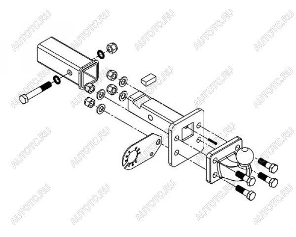 22 599 р. Шар Westfalia Черный 342192600001 Вставка под квадрат (американский тип) 2x2   Westfalia 3,42193e+11  с доставкой в г. Воронеж
