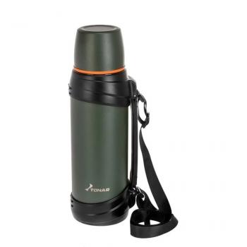Термос ТОНАР 2000ML хаки (дополн.пласт.чашка, ручка)  t-kd-938-2