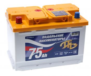 Аккумулятор ПОДОЛЬСК 75Ач ПОДОЛЬСК 6ст75(1)