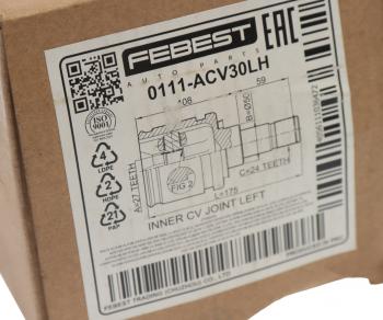 4 799 р. ШРУС внутренний TOYOTA Corolla (01-07) левый FEBEST FEBEST 0111acv30lh  с доставкой в г. Воронеж. Увеличить фотографию 4