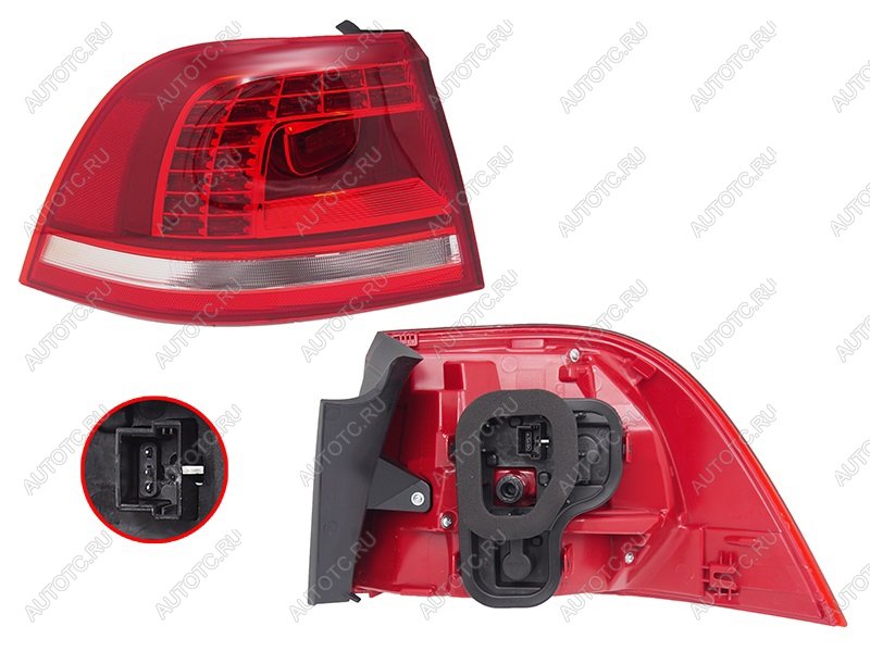 16 299 р. Фонарь задний левый (внешний, LED) SAT  Volkswagen Touareg  2 NF (2010-2018) дорестайлинг, рестайлинг  с доставкой в г. Воронеж