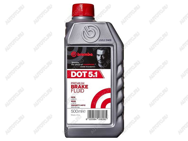 719 р. Жидкость тормозная BREMBO DOT 5,1 (0,5L) Класс 5 BREMBO L05005  с доставкой в г. Воронеж