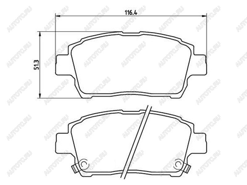 2 199 р. Колодки тормозные перед TOYOTA COROLLA ##E12#SPACIO ##E12#PREMIOALLION #ZT240VISTA ZZV50OPA #CT BREMBO P 83 051  с доставкой в г. Воронеж