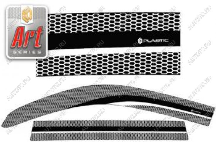 2 199 р. Дефлектора окон CA-Plastic  Solaris KRX (2024-2025) хэтчбэк 5 дв. (серия Art серебро, без хром. молдинга )  с доставкой в г. Воронеж
