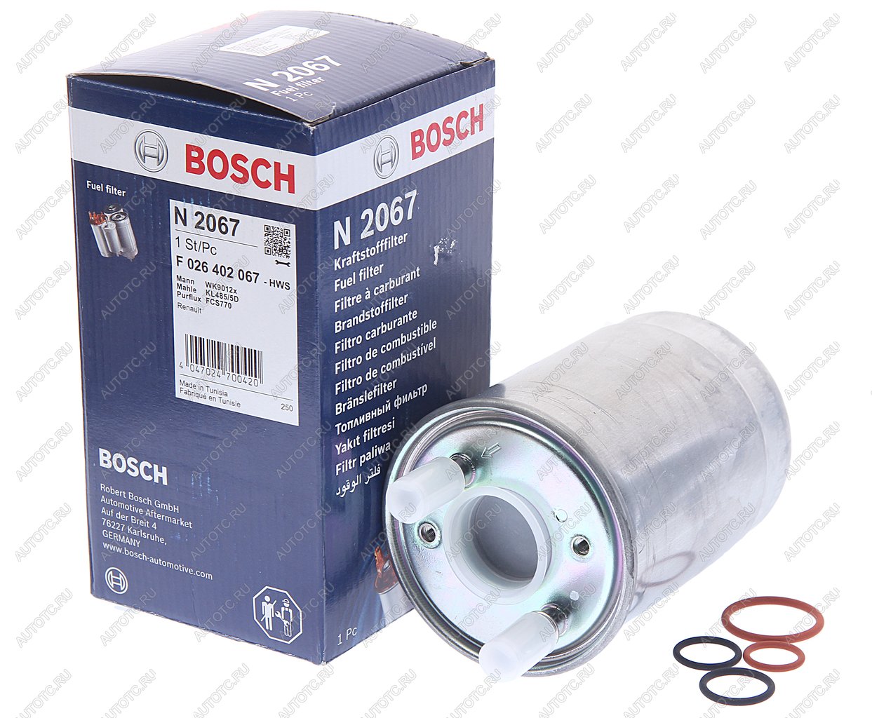 3 099 р. Фильтр топливный RENAULT Fluence (10-),Grans Scenic,Megane (08-) BOSCH BOSCH f026402067  с доставкой в г. Воронеж