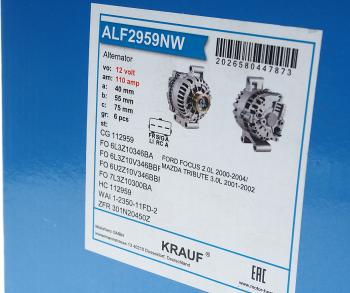 14 999 р. Генератор FORD Mondeo (00-) KRAUF KRAUF alf2959nw  с доставкой в г. Воронеж. Увеличить фотографию 5
