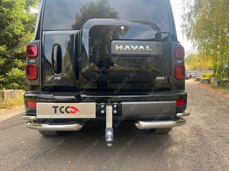 17 999 р. Фаркоп (тягово-сцепное устройство) ТСС Тюнинг Haval H9 (2024-2025) (шар E нержавейка, надпись Haval)  с доставкой в г. Воронеж
