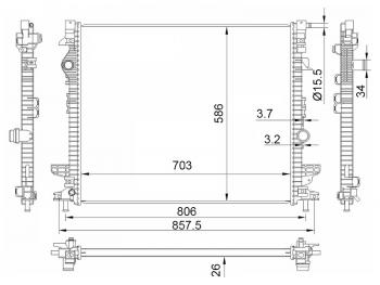 Радиатор Ford Edge 15-23 SAT ST-10-0118