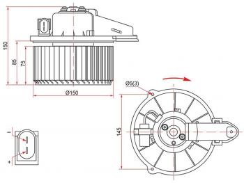 Мотор отопителя салона Audi A6 97-05  A6 allroad quattro 00-05  S6 99-04 SAT ST-4B1820021B