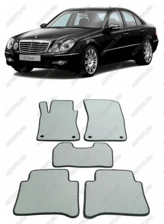 3 599 р. Текстильные коврики в салон (4matic LUX текстиль) SeinTex   Mercedes-Benz E-Class  W211 (2002-2009) дорестайлинг седан, рестайлинг седан  с доставкой в г. Воронеж