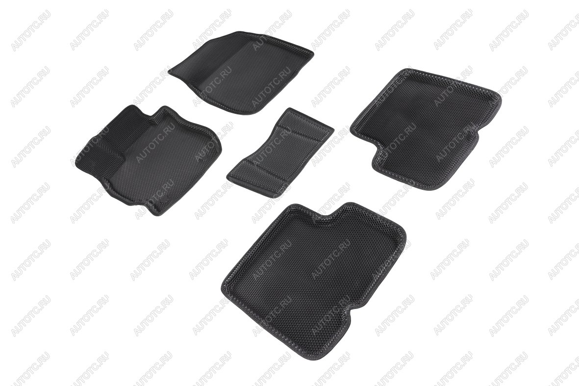 5 249 р. Коврики в салон (3D EVA СОТА ) Seintex Nissan Almera G15 седан (2012-2019) (черный)  с доставкой в г. Воронеж
