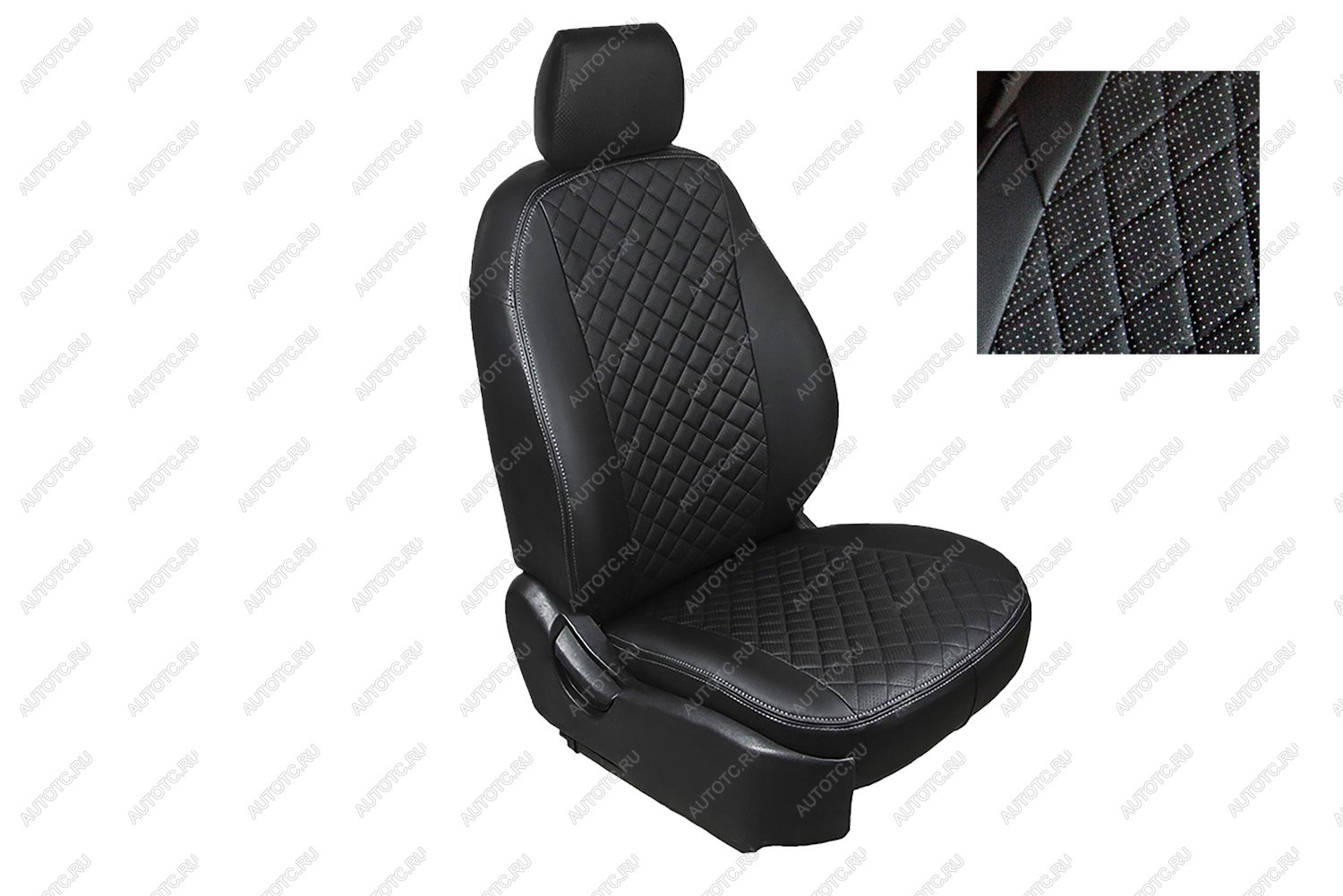 6 449 р. Чехлы из экокожи Ромб для Subaru Forester III 2008-2012 Seintex 96381  с доставкой в г. Воронеж