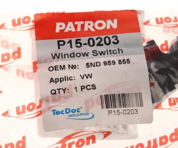 689 р. Выключатель кнопка VW Golf (08-13),Passat (10-),Touareg (10-) стеклоподъемника PATRON PATRON p15-0203  с доставкой в г. Воронеж. Увеличить фотографию 4