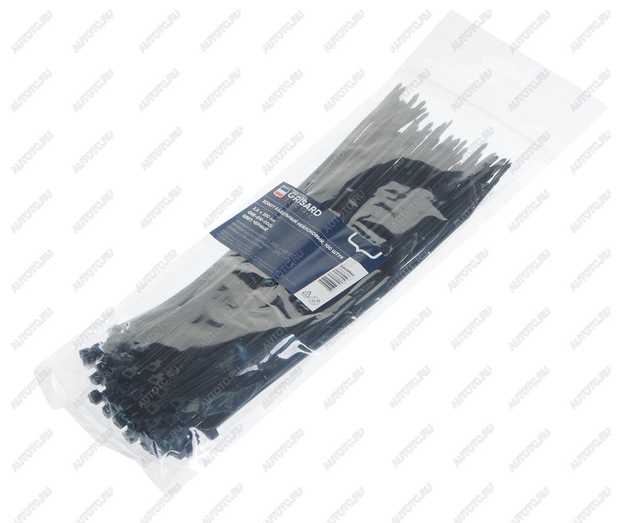 73 р. Хомут-стяжка 200х2.5 пластик черный (100шт.) GRISARD ELECTRIC GRISARD ELECTRIC gre-010-0006  с доставкой в г. Воронеж