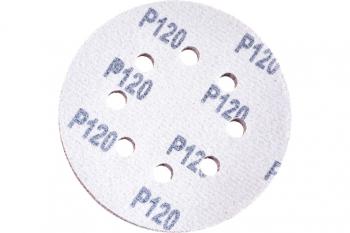 95 р. Бумага наждачная на липучке D125 Р120 8 отверстий 5шт. FIT FIT fit-39666  с доставкой в г. Воронеж. Увеличить фотографию 4