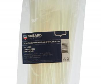 73 р. Хомут-стяжка 200х2.5 пластик белый (100шт.) GRISARD ELECTRIC GRISARD ELECTRIC gre-010-0005  с доставкой в г. Воронеж. Увеличить фотографию 2