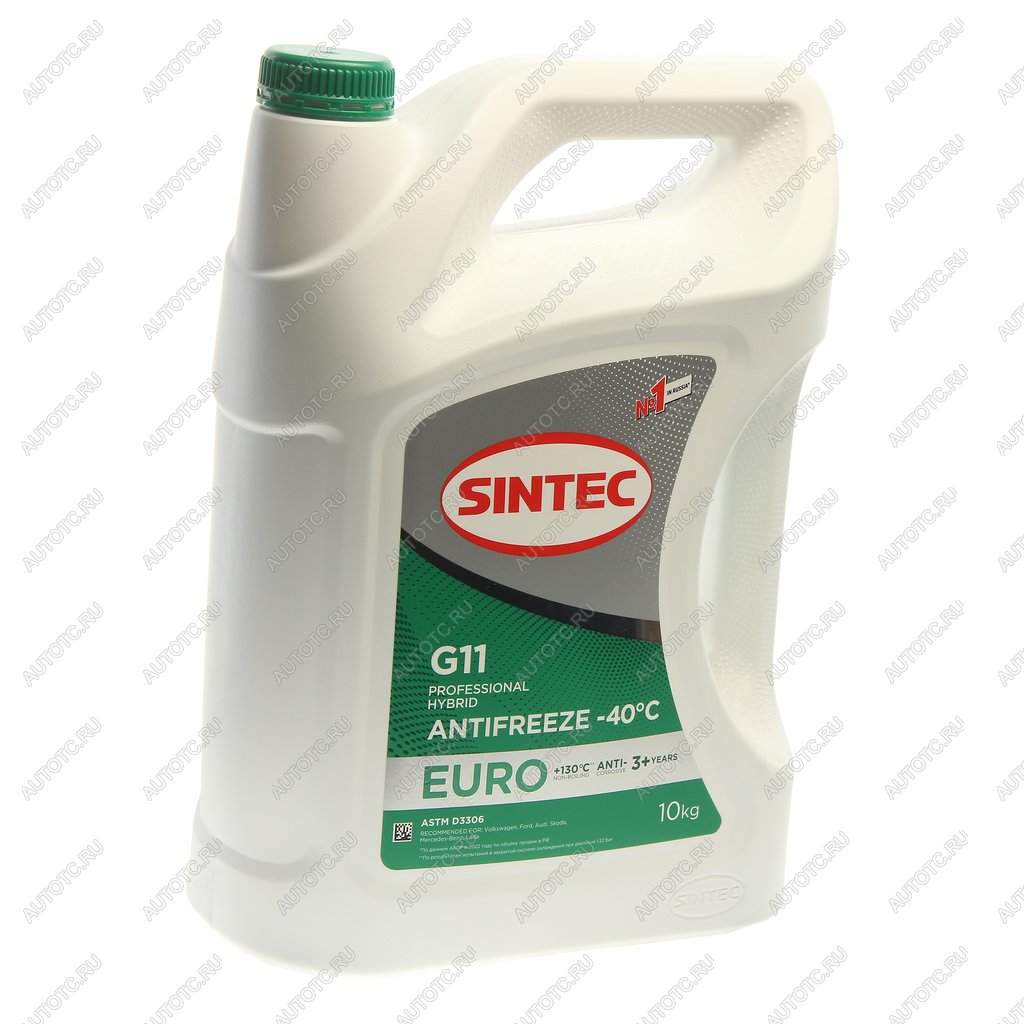 2 399 р. Антифриз зеленый -40C 10кг G11 Euro SINTEC SINTEC 990571  с доставкой в г. Воронеж