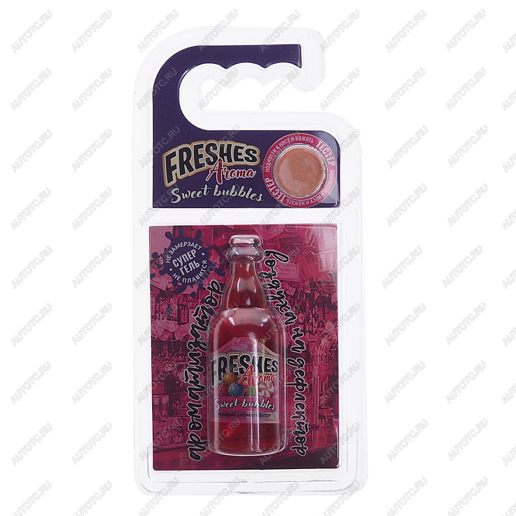 185 р. Ароматизатор на дефлектор гелевый (sweet bubbles) 7г Freshes Aroma FOUETTE FOUETTE fa-04  с доставкой в г. Воронеж