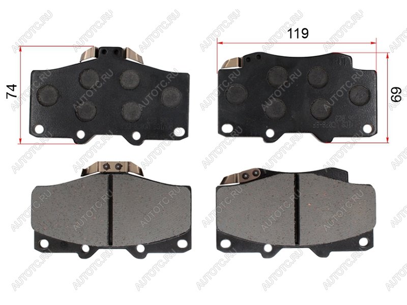 4 399 р. Колодки тормозные перед TOYOTA LAND CRUISER PRADOSURF 96-02FORTUNERHILUX 04- ADVICS A1N021  с доставкой в г. Воронеж