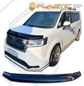 2 059 р.  Дефлектор капота (рынок Японии) CA-Plastic  Honda StepWagon  RP6,RP7, RP8 (2022-2025) минивэн дорестайлинг (серия Classic черный)  с доставкой в г. Воронеж. Увеличить фотографию 2