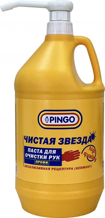 Паста для очистки рук «Чистая звезда» ПРОФИ канистра 3,7 л с дозатором Pingo 85010-14