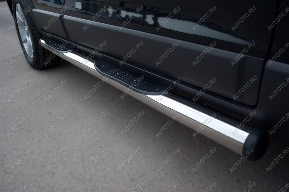 22 549 р. Пороги труба с накладками SLITKOFF  Chevrolet Captiva (2011-2013) 1-ый рестайлинг (d76 мм)  с доставкой в г. Воронеж
