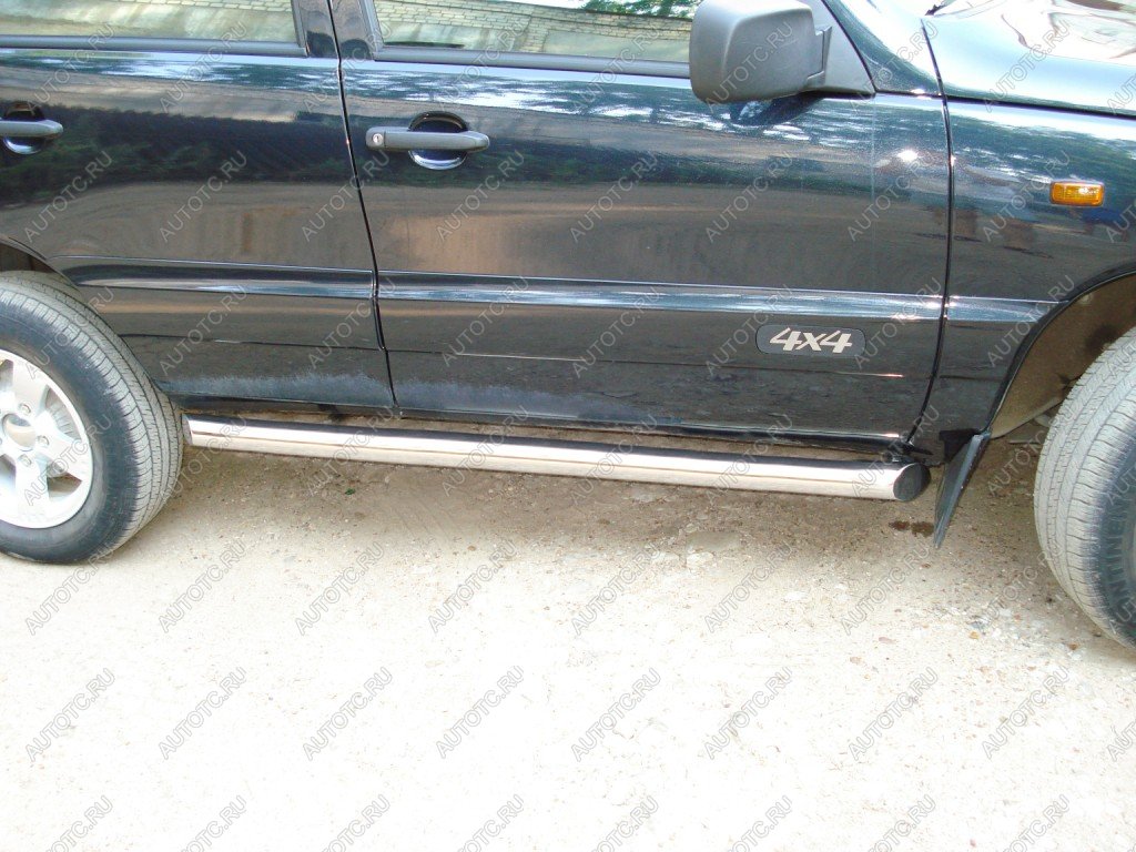 17 749 р. Пороги труба SLITKOFF  Chevrolet Niva  2123 (2002-2020) дорестайлинг, рестайлинг (d57 мм)  с доставкой в г. Воронеж