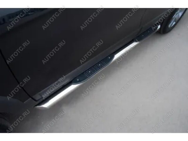 24 549 р. Пороги труба с накладками SLITKOFF  Chevrolet Tahoe  GMT900 (2006-2013) 5 дв. (d76 мм)  с доставкой в г. Воронеж
