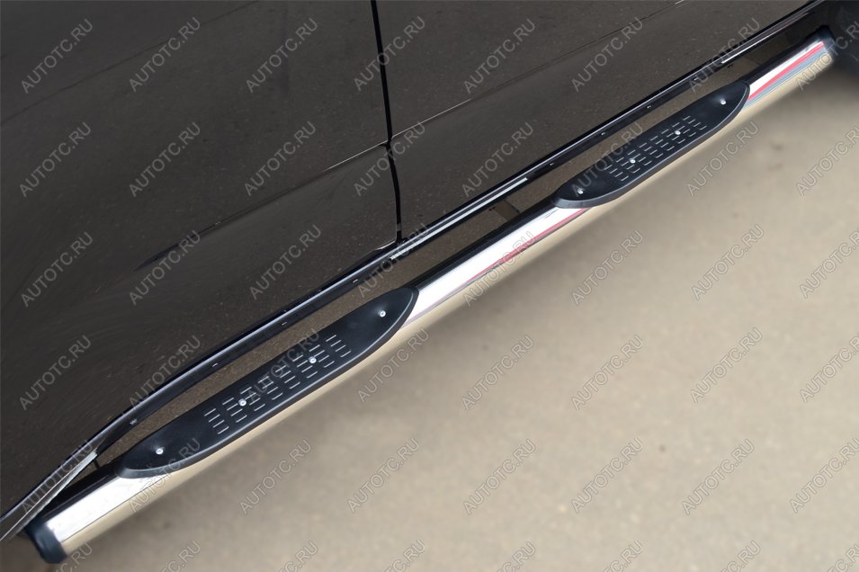 22 549 р. Пороги труба с накладками SLITKOFF  Chevrolet Trailblazer  GM800 (2012-2016) дорестайлинг (d76 мм)  с доставкой в г. Воронеж