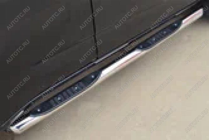 24 549 р. Пороги труба с накладками SLITKOFF  Chevrolet Trailblazer  GM800 (2012-2016) дорестайлинг (d76 мм)  с доставкой в г. Воронеж