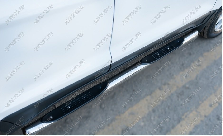 26 999 р. Пороги труба с накладками SLITKOFF  Ford EcoSport (2013-2019) дорестайлинг (d76 мм)  с доставкой в г. Воронеж