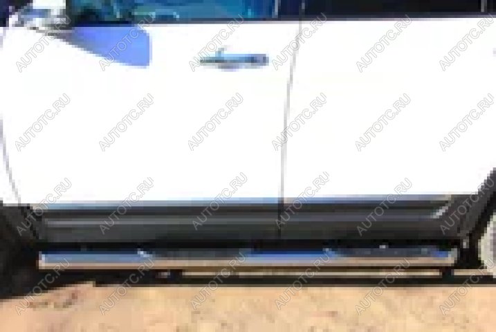 24 549 р. Пороги труба с накладкой SLITKOFF  Ford Explorer  U502 (2010-2016) дорестайлинг (d76 мм)  с доставкой в г. Воронеж