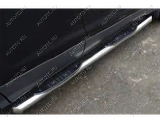 24 549 р. Пороги труба с накладкой SLITKOFF  Ford Kuga  2 (2013-2016) дорестайлинг (d76 мм)  с доставкой в г. Воронеж