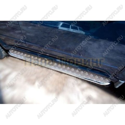 22 999 р. Пороги труба (с листом) SLITKOFF  Hyundai Tucson  TL (2015-2018) дорестайлинг (Лист алюминиевый, профиль сталь)  с доставкой в г. Воронеж