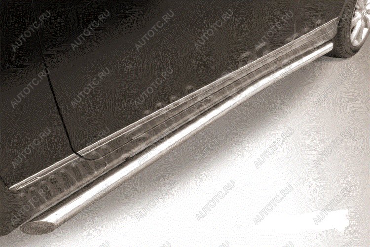 14 999 р. Защита порогов d42 Slitkoff  Lexus LX570  J200 (2007-2012) дорестайлинг (нержавейка, торцы - срез под 45 градусов)  с доставкой в г. Воронеж