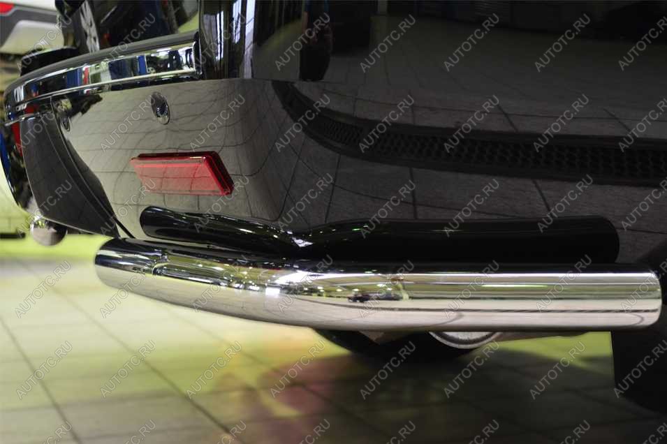 15 649 р. Защита заднего бампера уголки d57 секции (TRD) Slitkoff  Toyota Fortuner  AN160 (2020-2025) рестайлинг (нержавейка полированная)  с доставкой в г. Воронеж