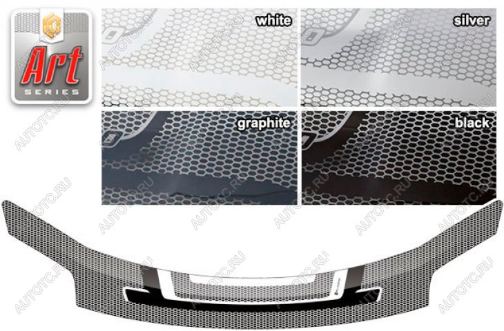 2 479 р. Дефлектор капота CA-Plastic  Toyota Sienta Dice (2011-2015) хэтчбек 5 дв. (серия Art графит )  с доставкой в г. Воронеж