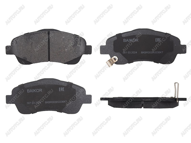 1 129 р. Колодки тормозные перед TOYOTA AVENSIS 03- BAIKOR BKBR0039  с доставкой в г. Воронеж