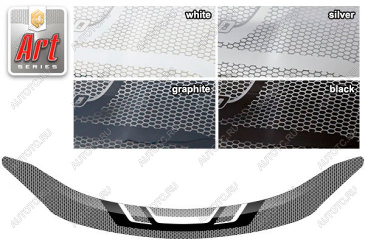 2 479 р. Дефлектор капота CA-Plastic  Nissan Sentra  7 (2014-2017) B17 (серия Art серебро )  с доставкой в г. Воронеж