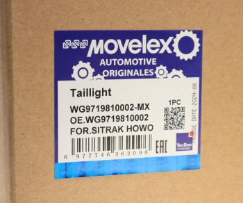 1 379 р. Фонарь задний SITRAK HOWO правый MOVELEX MOVELEX wg9719810002-mx  с доставкой в г. Воронеж. Увеличить фотографию 4
