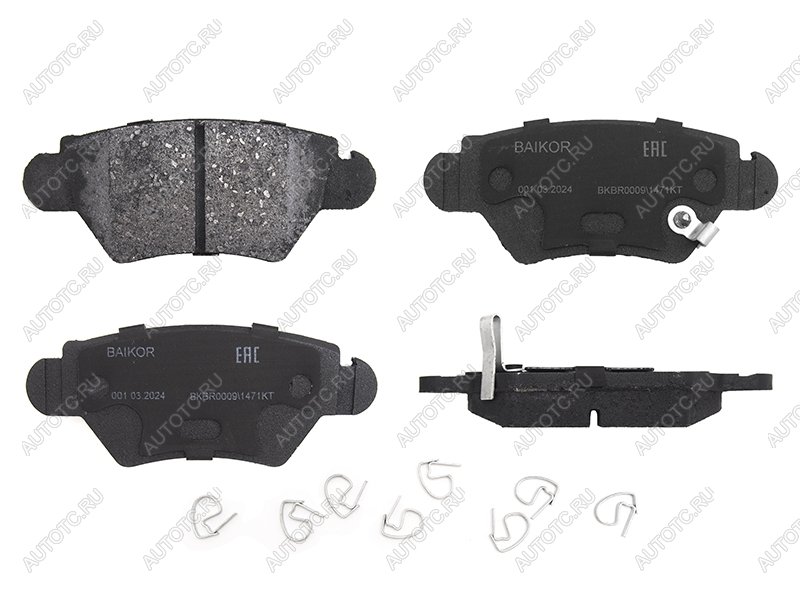 979 р. Колодки тормозные зад OPEL ASTRA G 98-05ZAFIRA A 99-05 BAIKOR BKBR0009  с доставкой в г. Воронеж
