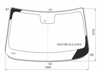 Стекло лобовое (Датчик дождя Молдинг) FAW Bestune T99 19- XYG FAW-T99-19-S LFW/X